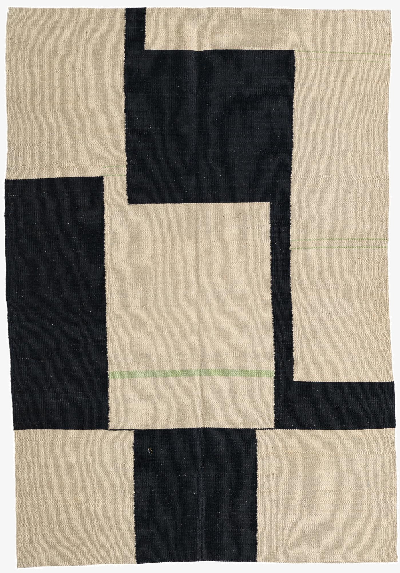 4' x 5' 10  Hand Woven Kilim Modern Wool Rug