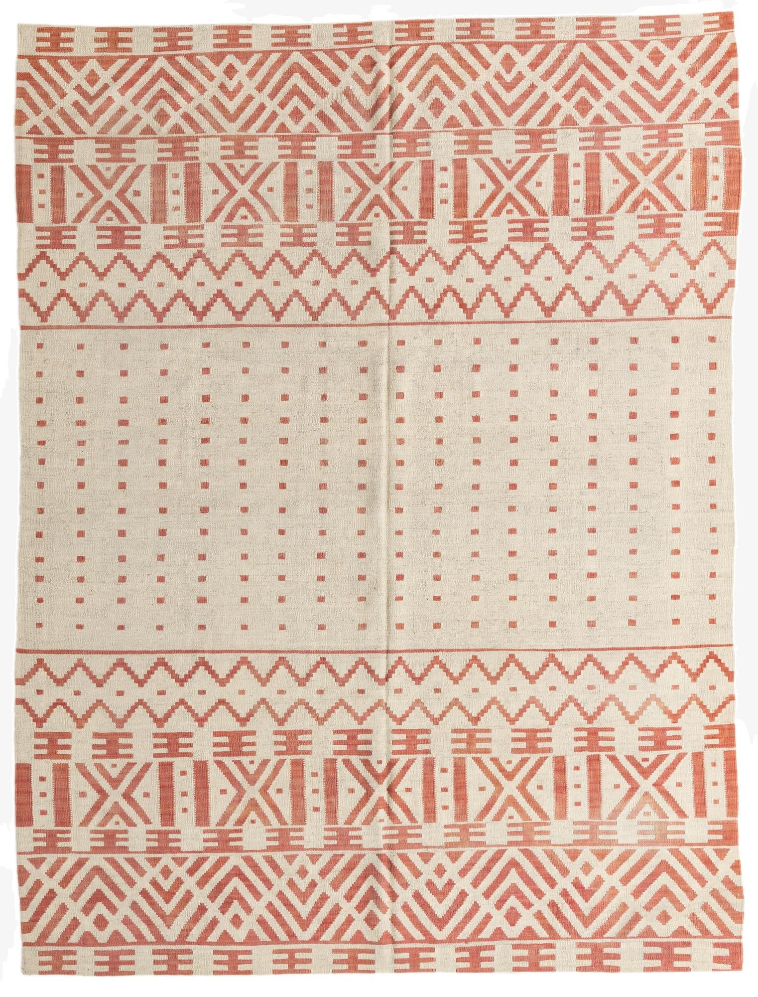 7' 1 x 9' 5  Hand Woven Kilim Modern Wool Rug