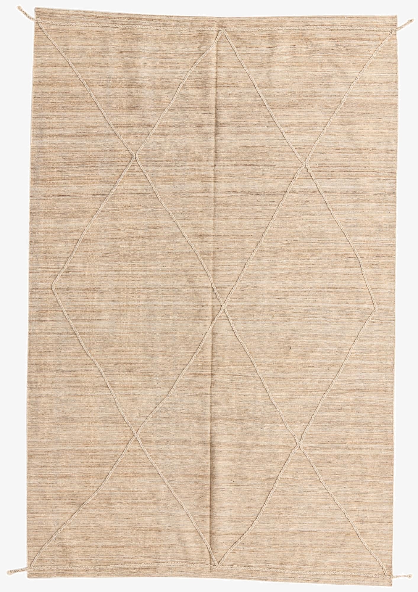 6' 4 x 9' 8  Hand Woven Kilim Modern Wool Rug