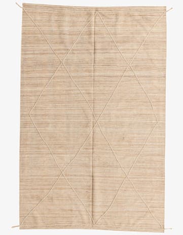 6' 4 x 9' 8 Hand Woven Kilim Modern Wool Rug