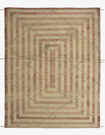 11' 2 x 14' 2 Hand Woven Kilim Modern Wool Rug