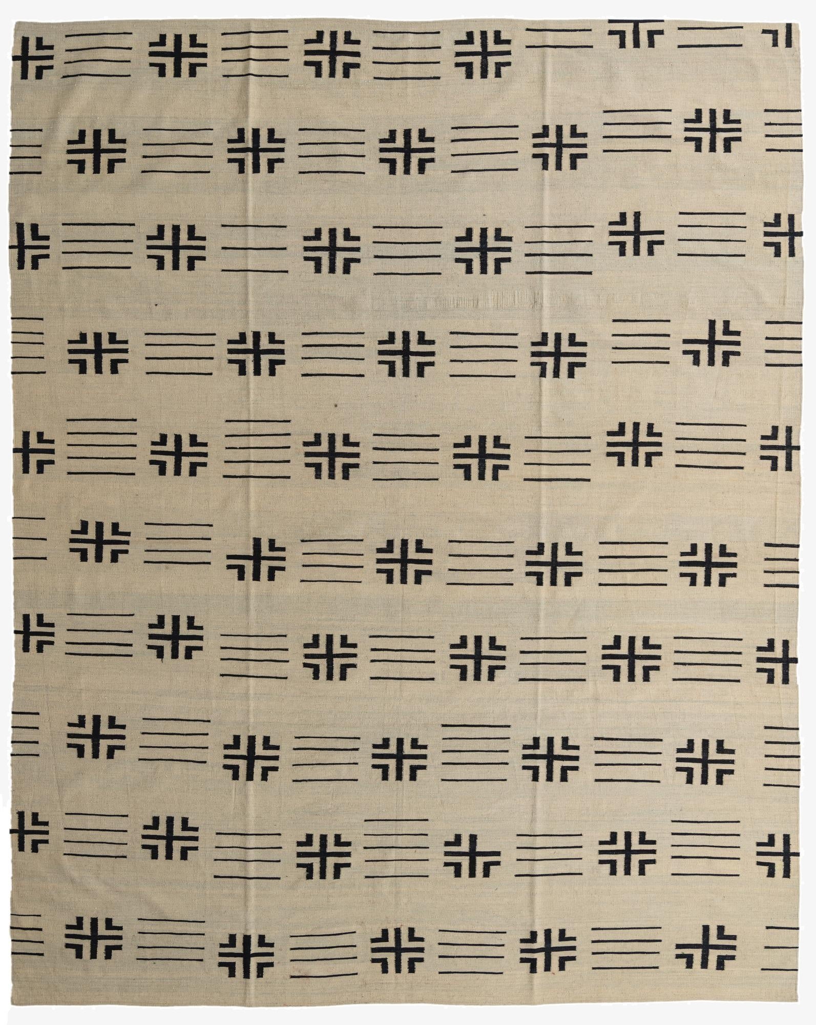 10' 1 x 12' 8  Hand Woven Kilim Modern Wool Rug