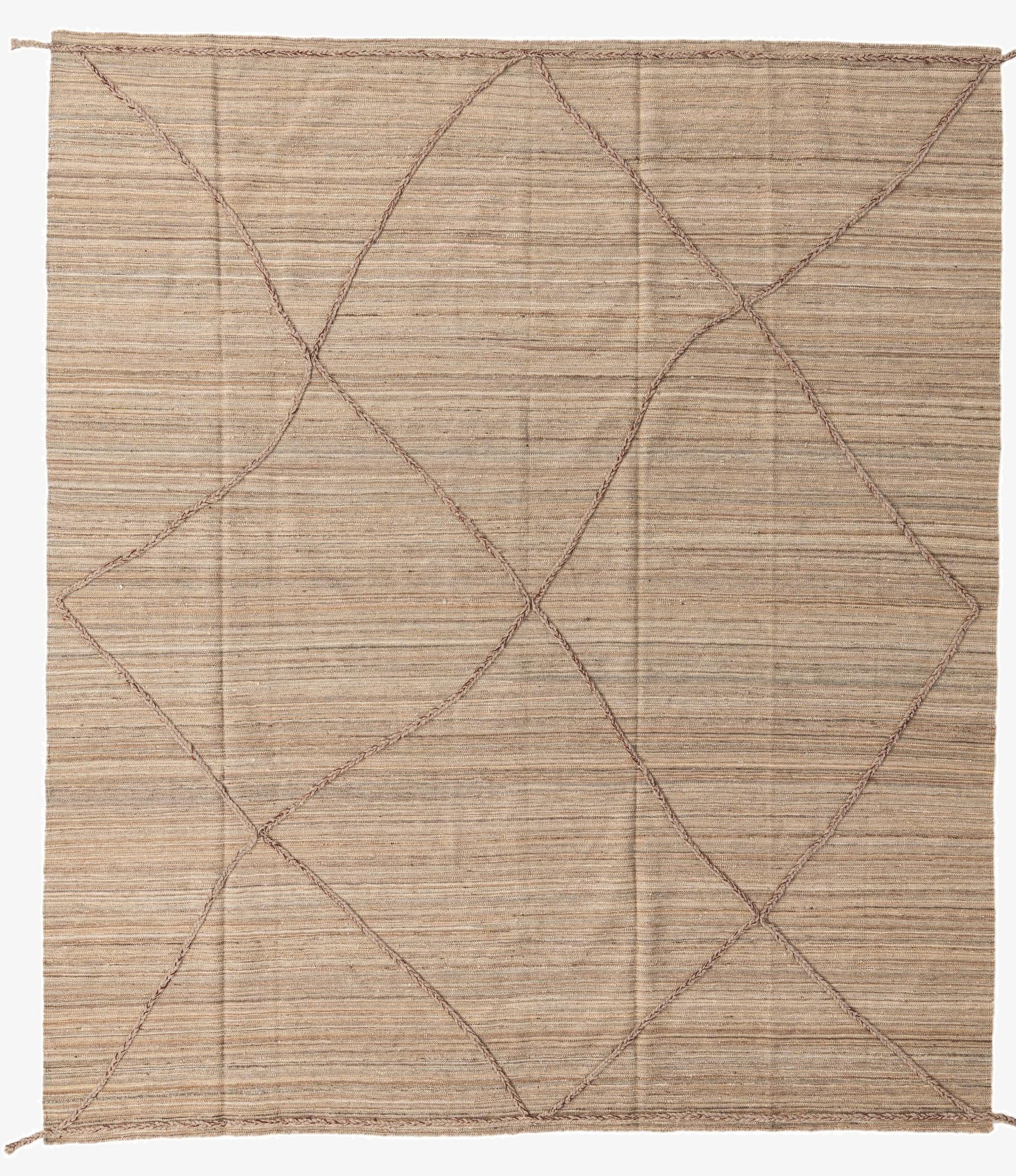 8' 6 x 9' 10  Hand Woven Kilim Modern Wool Rug