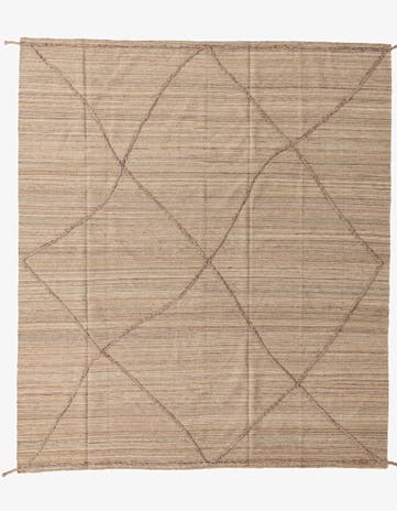 8' 6 x 9' 10 Hand Woven Kilim Modern Wool Rug