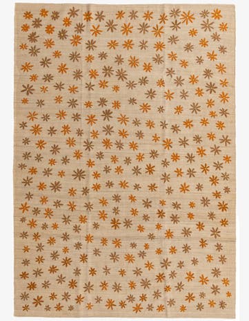 6' 9 x 9' 4 Hand Woven Kilim Modern Rug