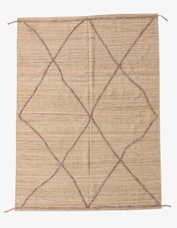 6' 2 x 8' 4 Hand Woven Kilim Modern Wool Rug