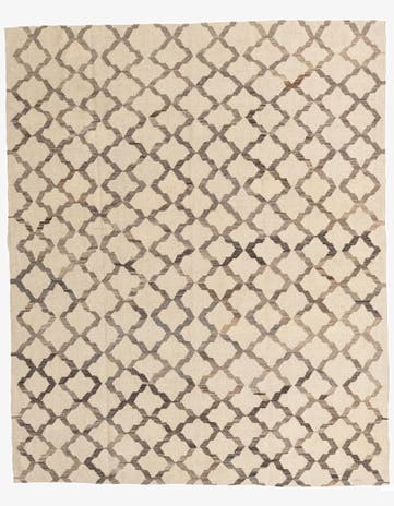 6' 4 x 7' 8 Hand Woven Kilim Modern Wool Rug