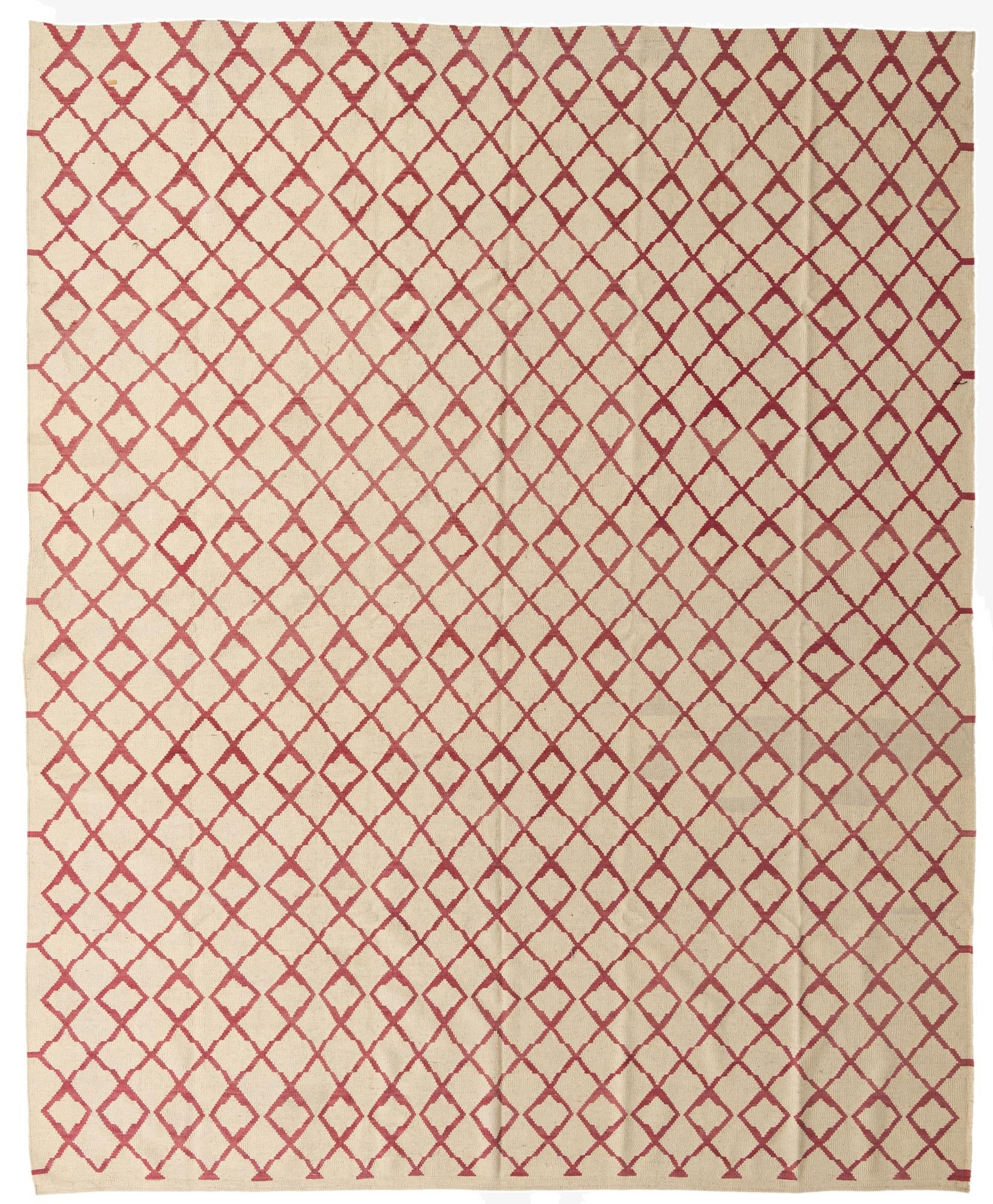 10' 4 x 12' 10  Hand Woven Kilim Modern Wool Rug