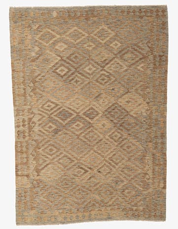5' 7 x 7' 9 Hand Woven Kilim Modern Wool Rug