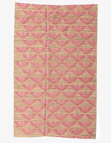 6' 1 x 9' 10 Hand Woven Kilim Modern Wool Rug