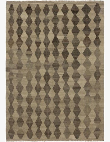 5' 3 x 7' 7 Hand Woven Kilim Modern Wool Rug