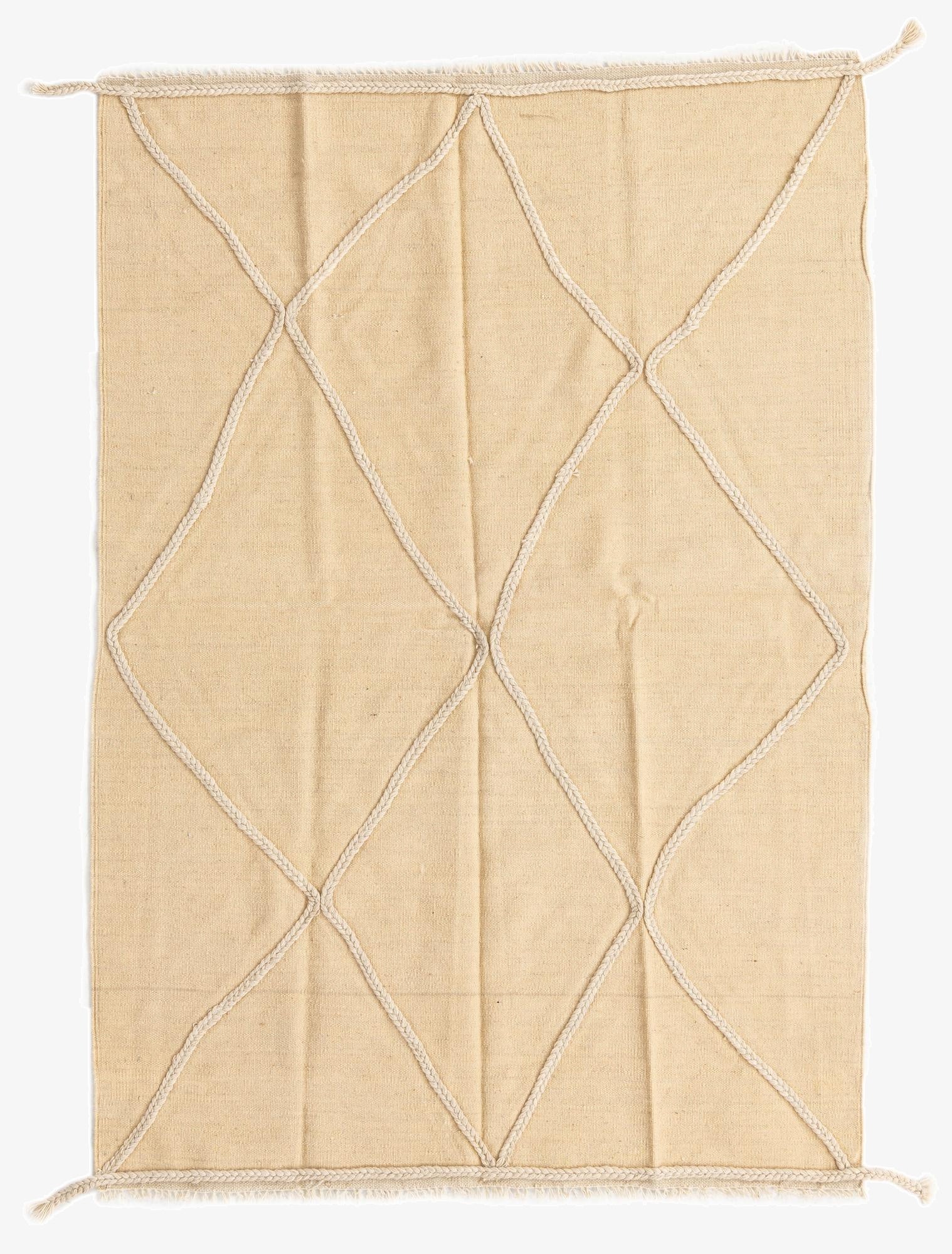 4' 2 x 6' 1  Hand Woven Kilim Modern Wool Rug