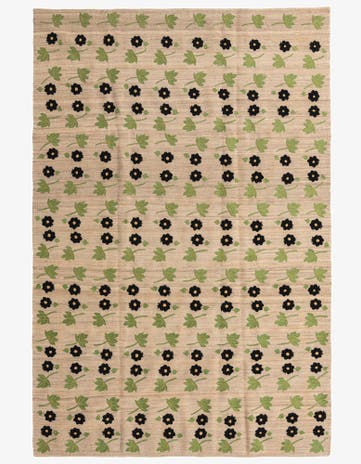 6' 3 x 9' 5 Hand Woven Kilim Modern Wool Rug