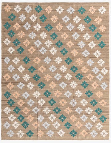 7' 3 x 9' 3 Hand Woven Kilim Modern Rug