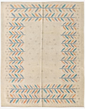5' 1 x 6' 5 Hand Woven Kilim Modern Wool Rug