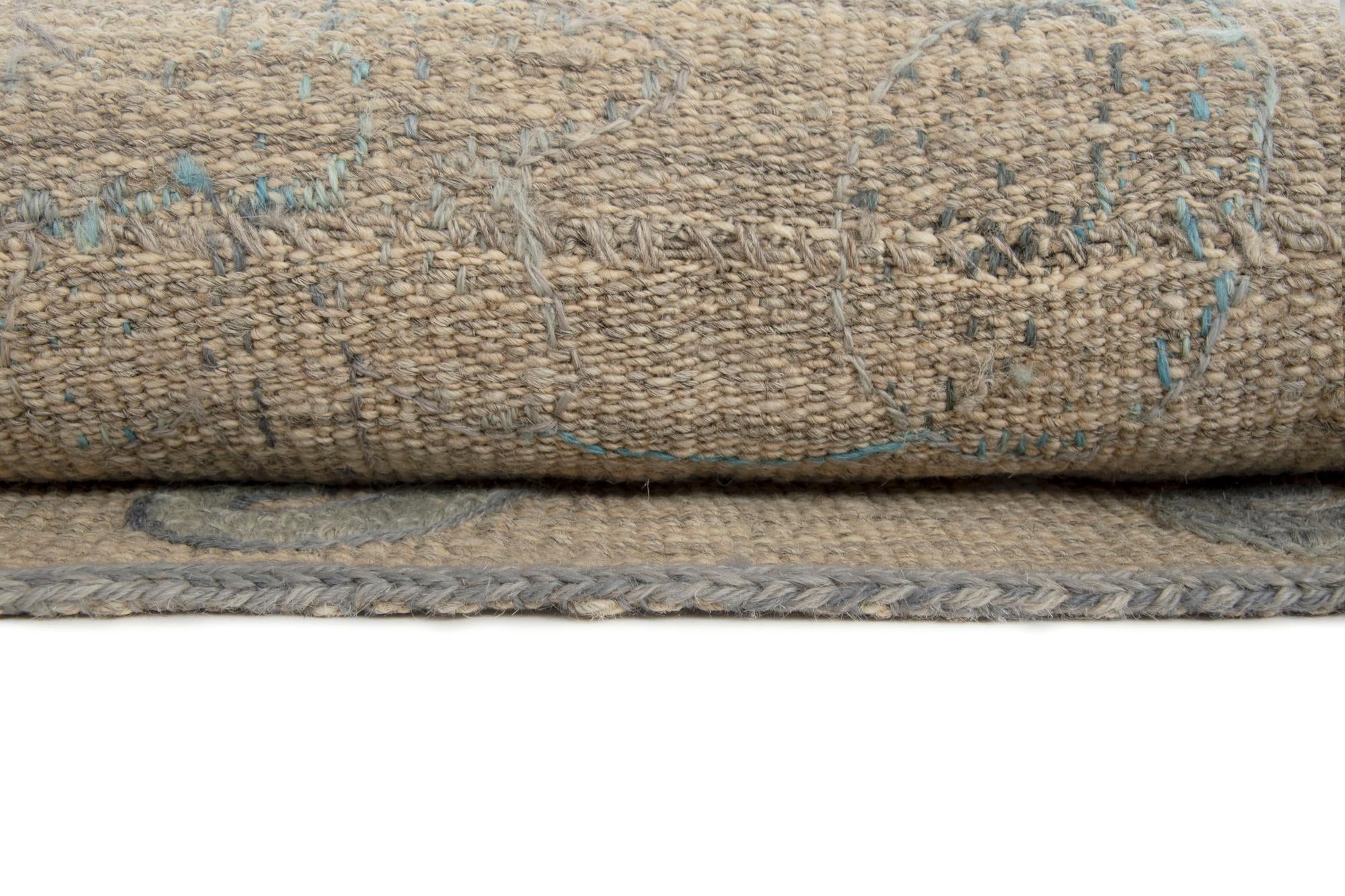 5' 11 x 7' 8 Hand Knotted Kilim Wool Rug