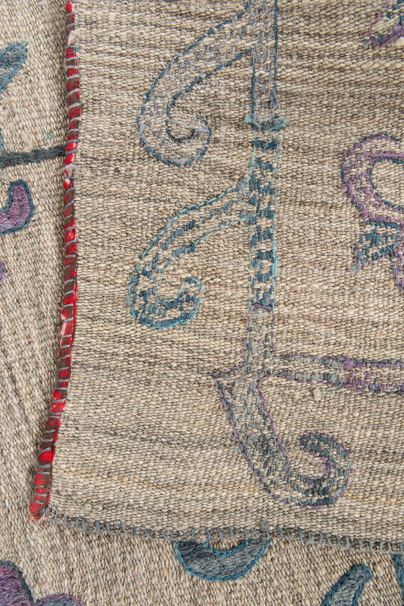 4' x 6' 7 Hand Woven Kilim Suzani Wool Rug