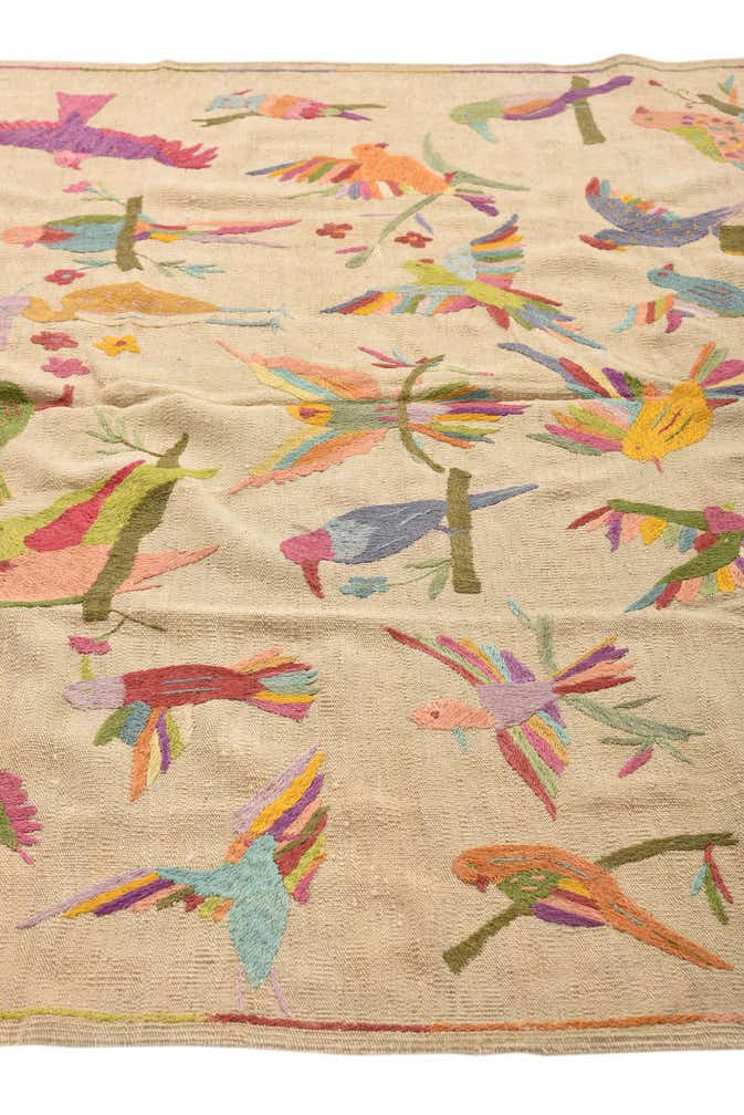 5' 11 x 7' 3 Hand Woven Kilim Suzani Wool Rug