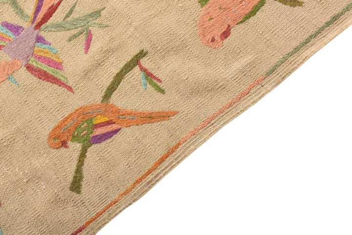 5' 11 x 7' 3 Hand Woven Kilim Suzani Wool Rug