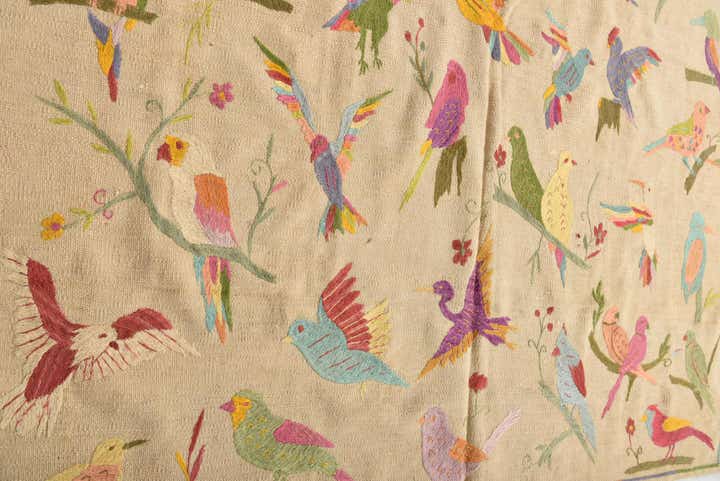 5' 11 x 7' 3 Hand Woven Kilim Suzani Wool Rug