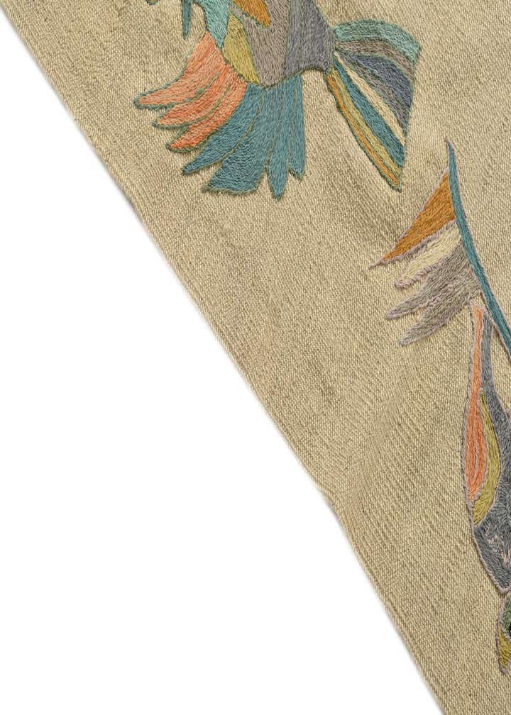 3' 2 x 4' 8 Hand Woven Kilim Suzani Wool Rug