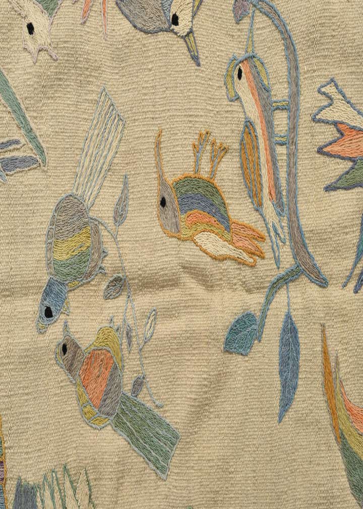 3' 2 x 4' 8 Hand Woven Kilim Suzani Wool Rug
