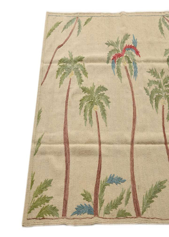 4' 2 x 5' 10 Hand Woven Kilim Suzani Wool Rug