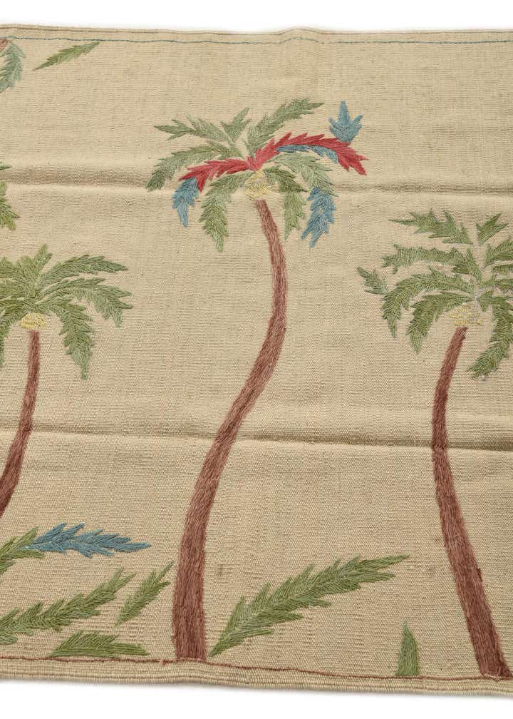 4' 2 x 5' 10 Hand Woven Kilim Suzani Wool Rug