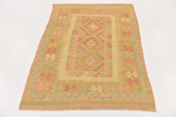 3' 2 x 5' Hand Woven Kilim Waziri Wool Rug