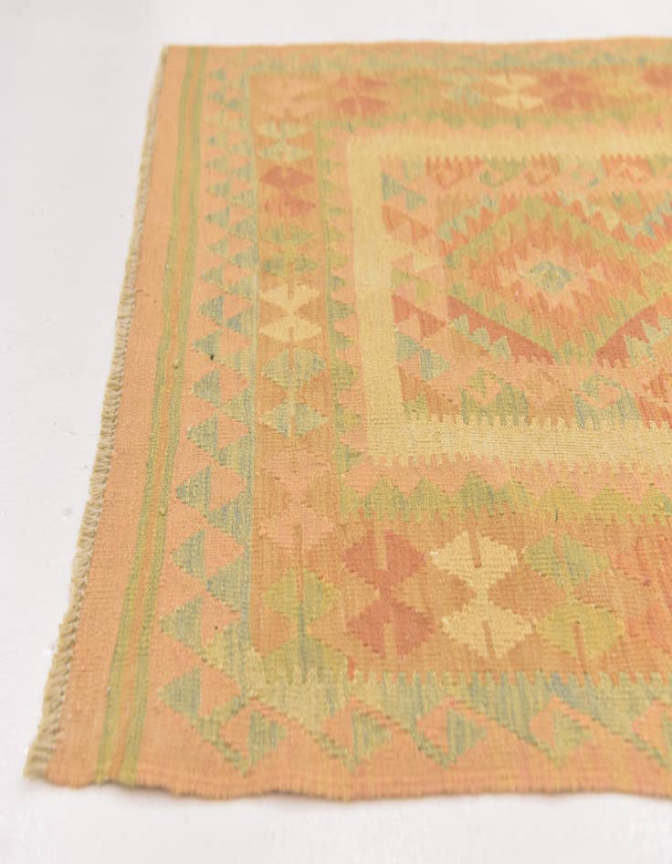 Detail image of 3' 2 x 5'  Hand Woven Kilim Waziri Wool Rug