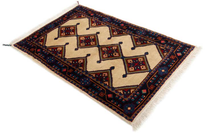 3' 6 x 5' Hand Knotted Koliaei Persian Wool Rug