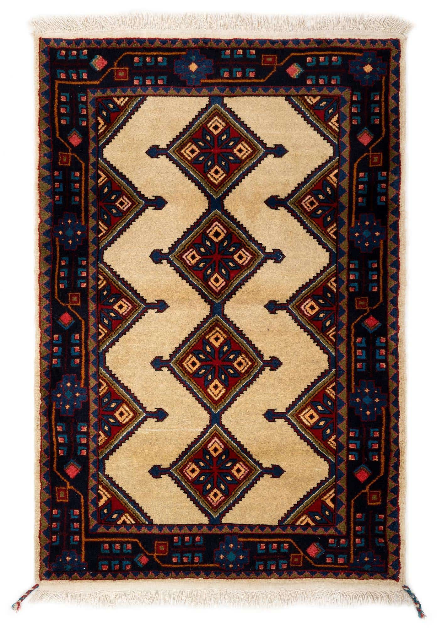 3' 6 x 5' Hand Knotted Koliaei Persian Wool Rug