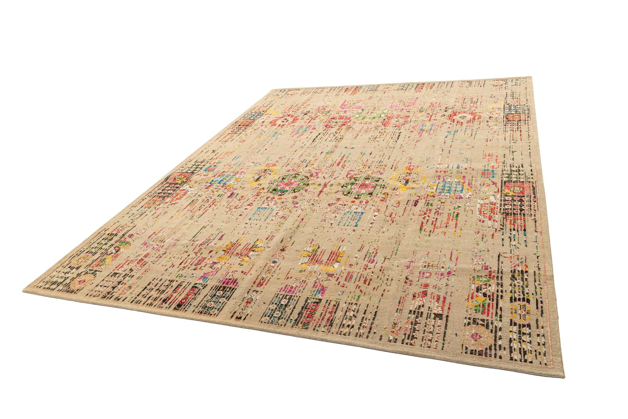 9' 10 x 13' 1 Hand Knotted Kundan Rug