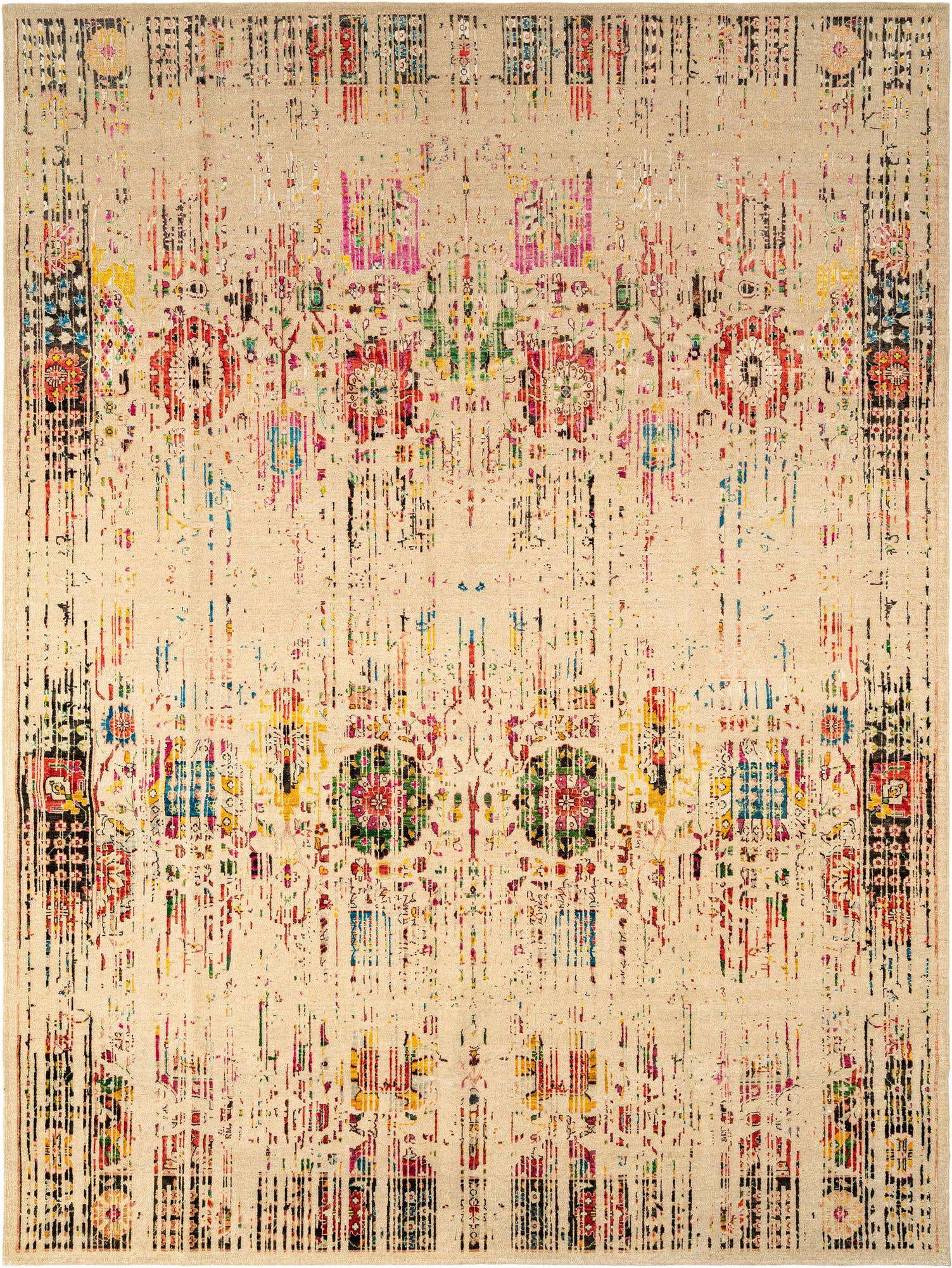 9' 10 x 13' 1 Hand Knotted Kundan Rug