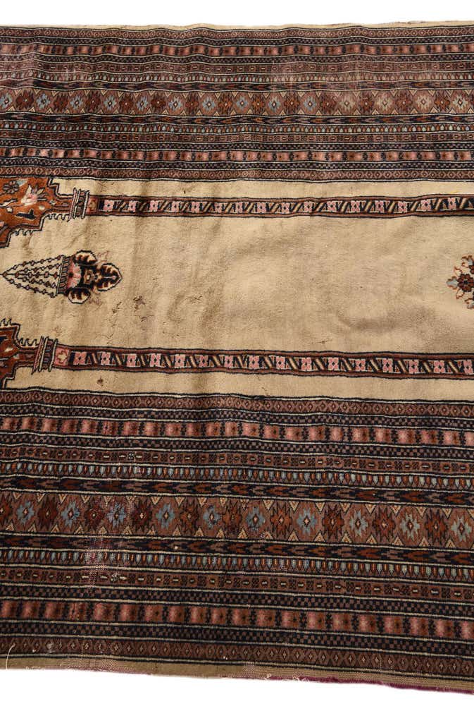 4' 3 x 6' 4 Hand Knotted Lahour Oriental Rug