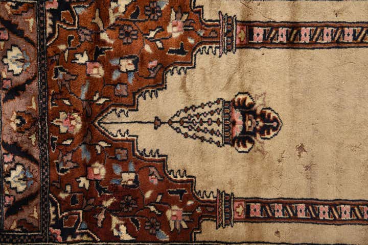 4' 3 x 6' 4 Hand Knotted Lahour Oriental Rug