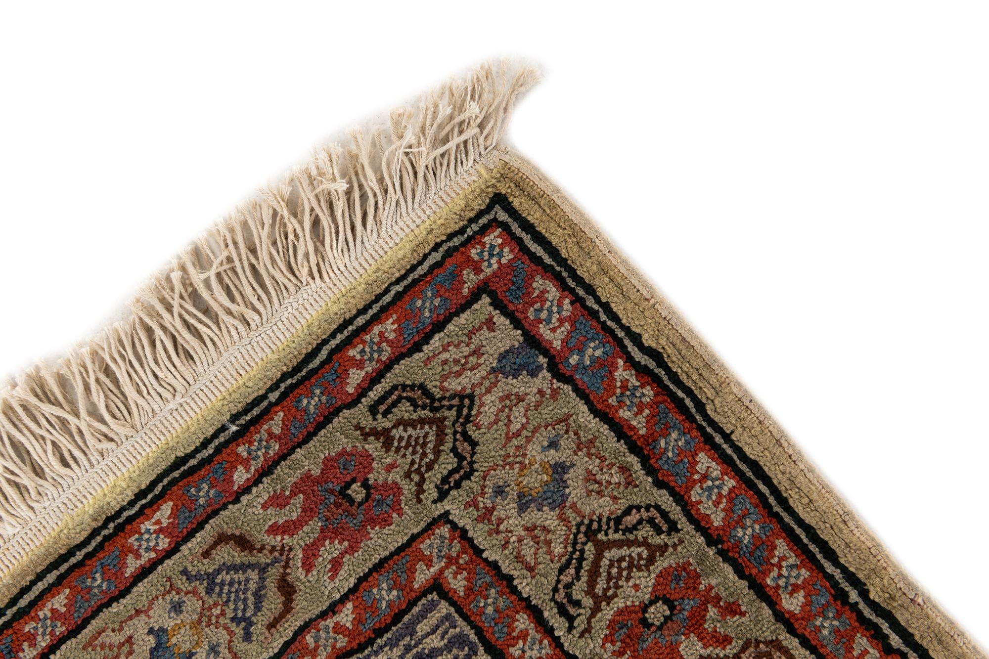 3' 10 x 5' 11 Hand Knotted Lahour Oriental Wool Rug
