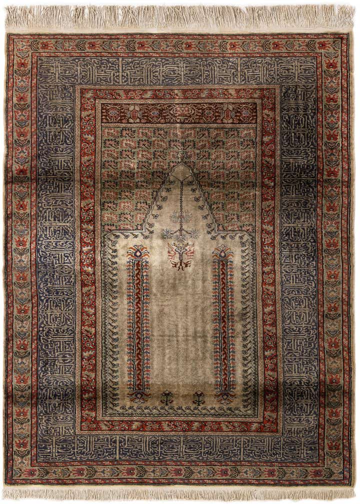 3' 10 x 5' 11 Hand Knotted Lahour Oriental Wool Rug