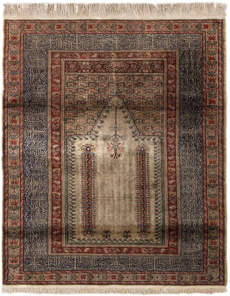 Detail image of 3' 10 x 5' 11 Hand Knotted Lahour Oriental Wool Rug