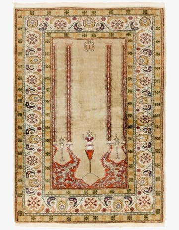 3' 2 x 4' 8 Hand Knotted Lahour Rug