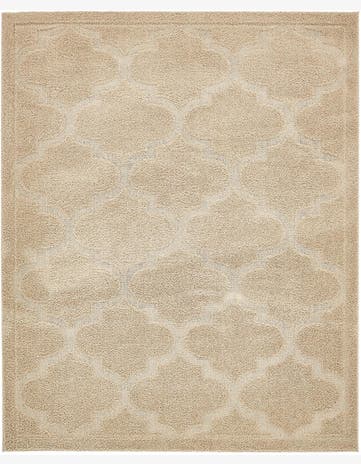 Beige Lattice Shag Rug