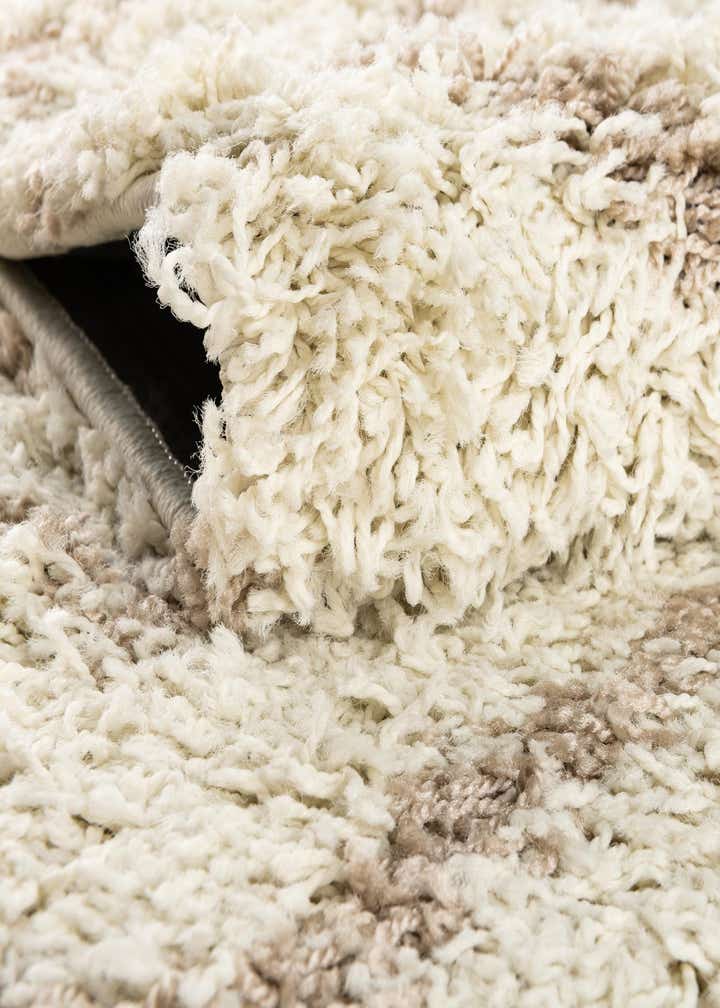 Custom Beige Lattice Shag Rug