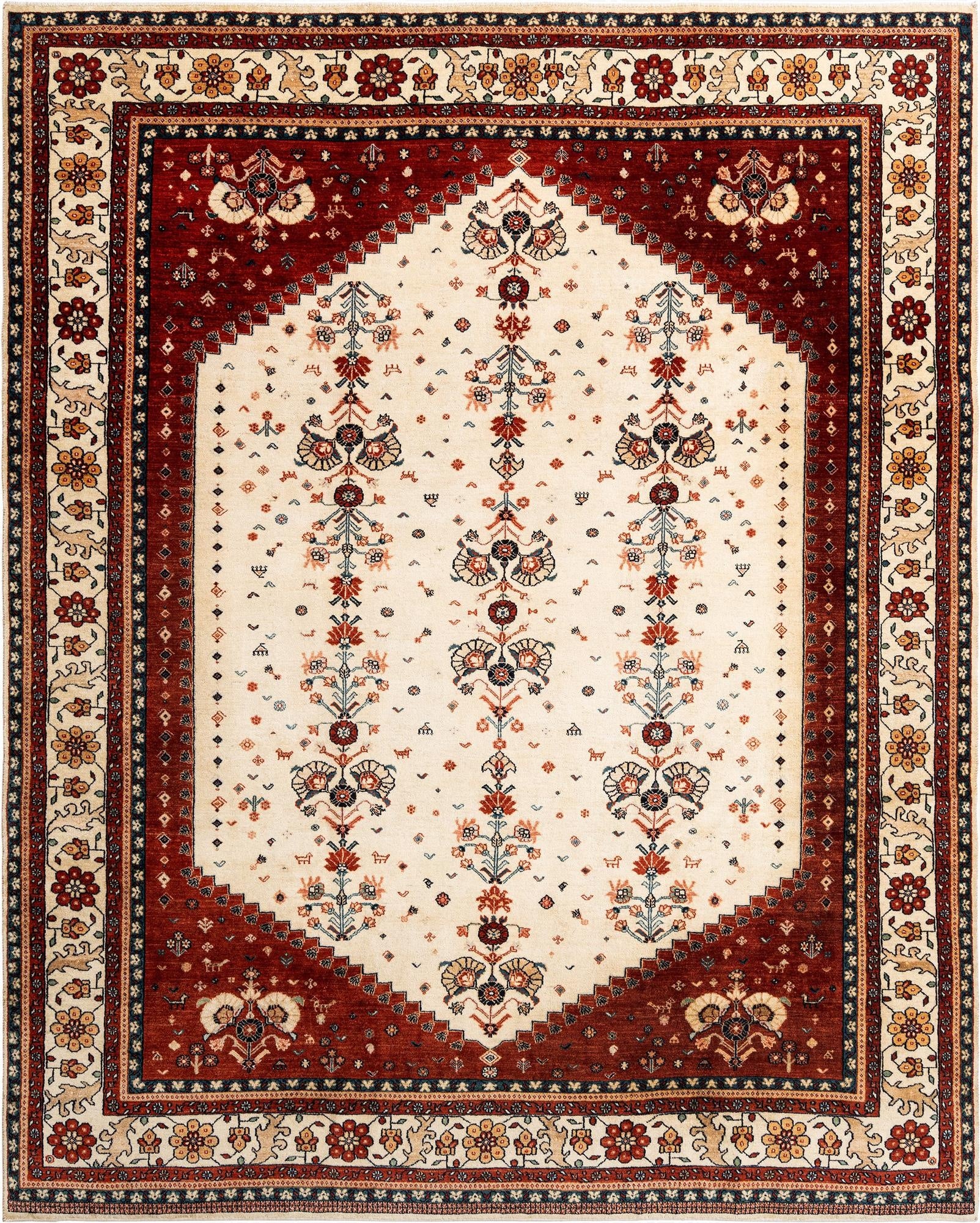 8' 2 x 11' 4  Hand Knotted Luribaft Rug