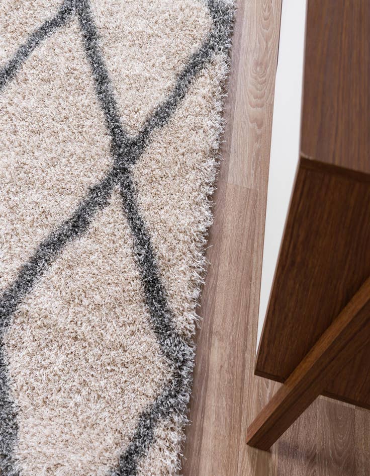 Detail image of 7' x 10' Luxe Trellis Shag Rug