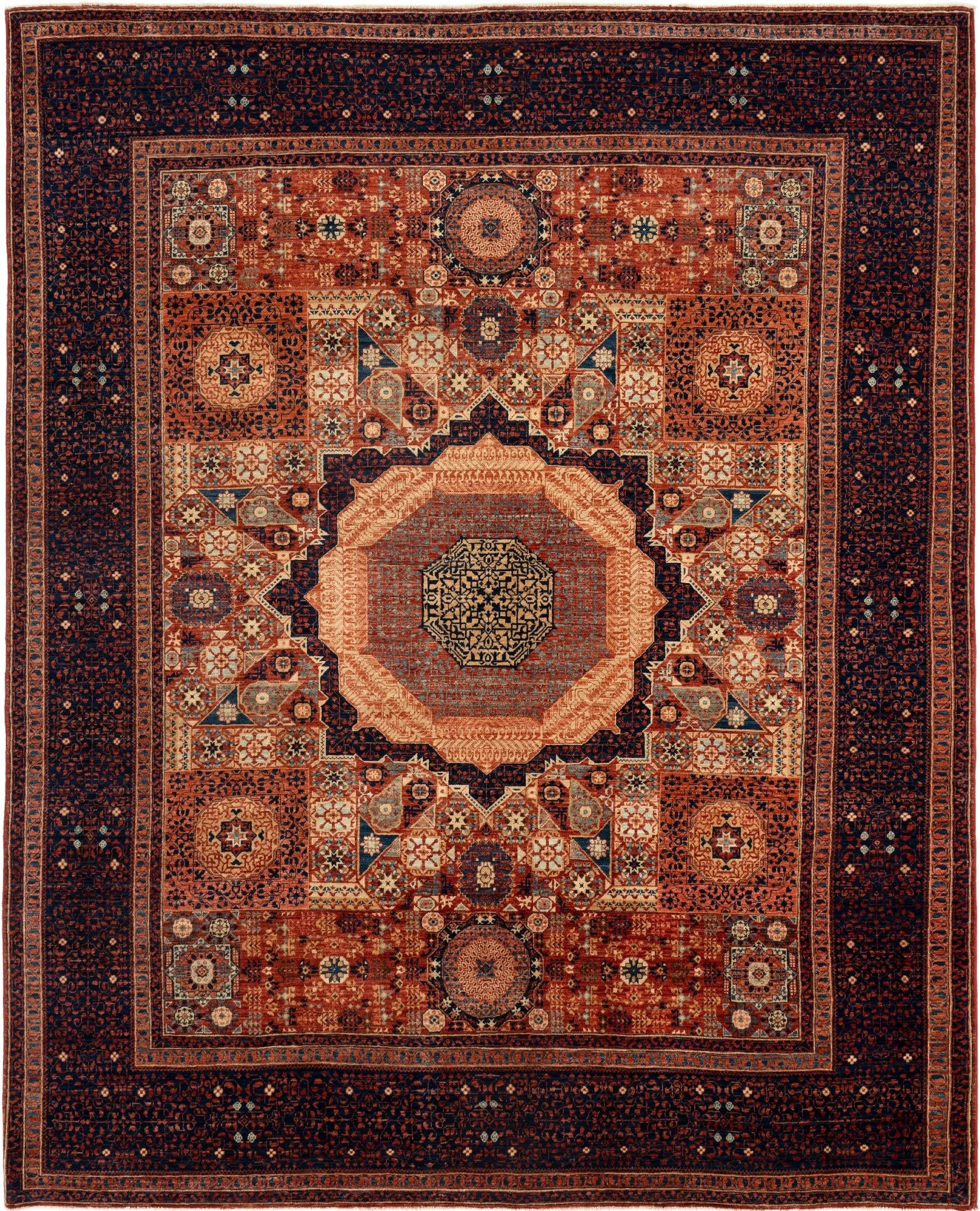 7' 10 x 9' 7 Mamluk Wool Rug