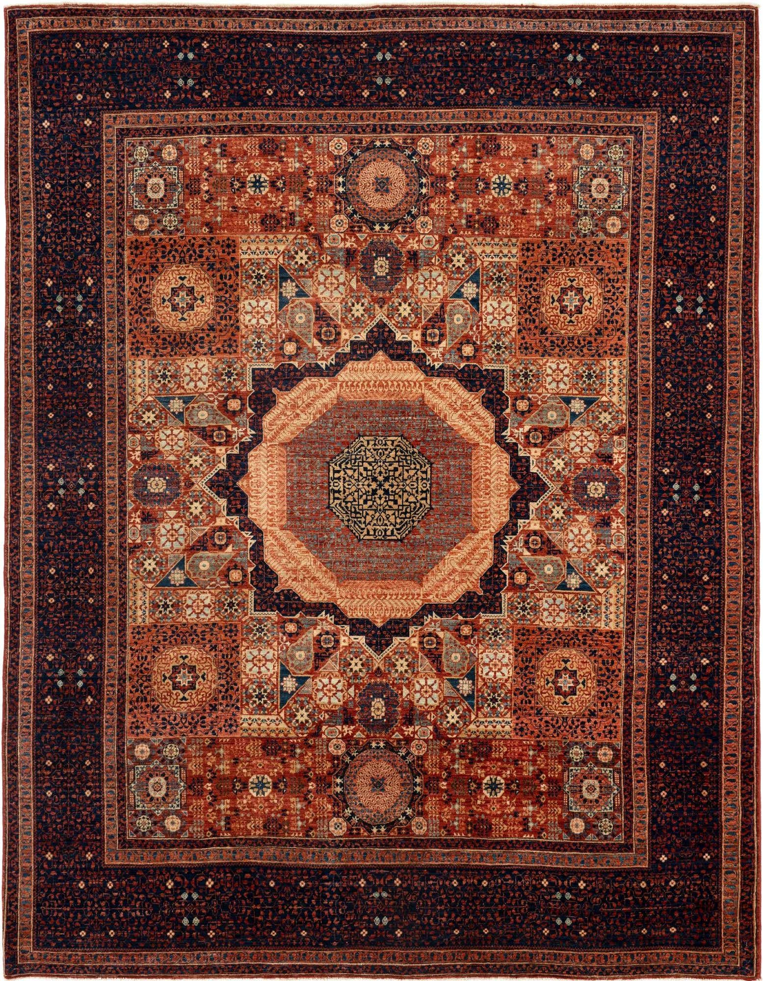 7' 10 x 9' 7 Mamluk Wool Rug