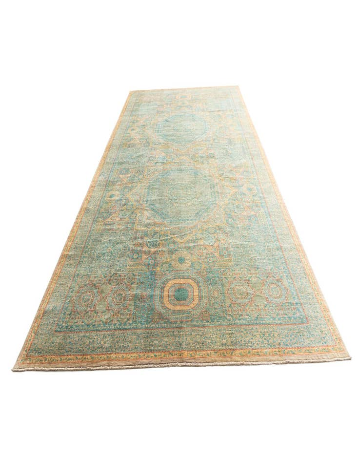 Detail image of 9' 9 x 18' 10  Hand Knotted Mamluk Rug