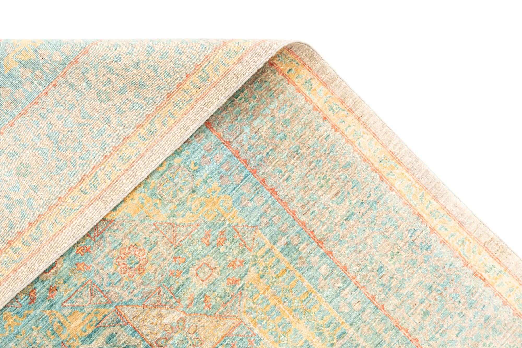 9' 9 x 18' 10 Hand Knotted Mamluk Rug