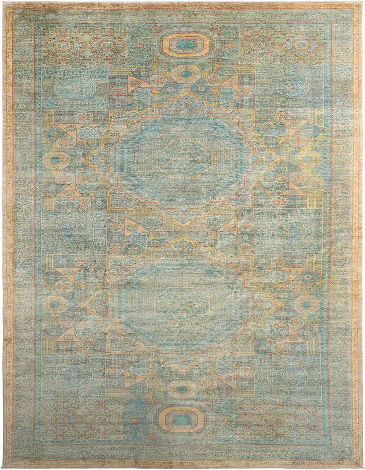 Detail image of 9' 9 x 18' 10 Hand Knotted Mamluk Rug