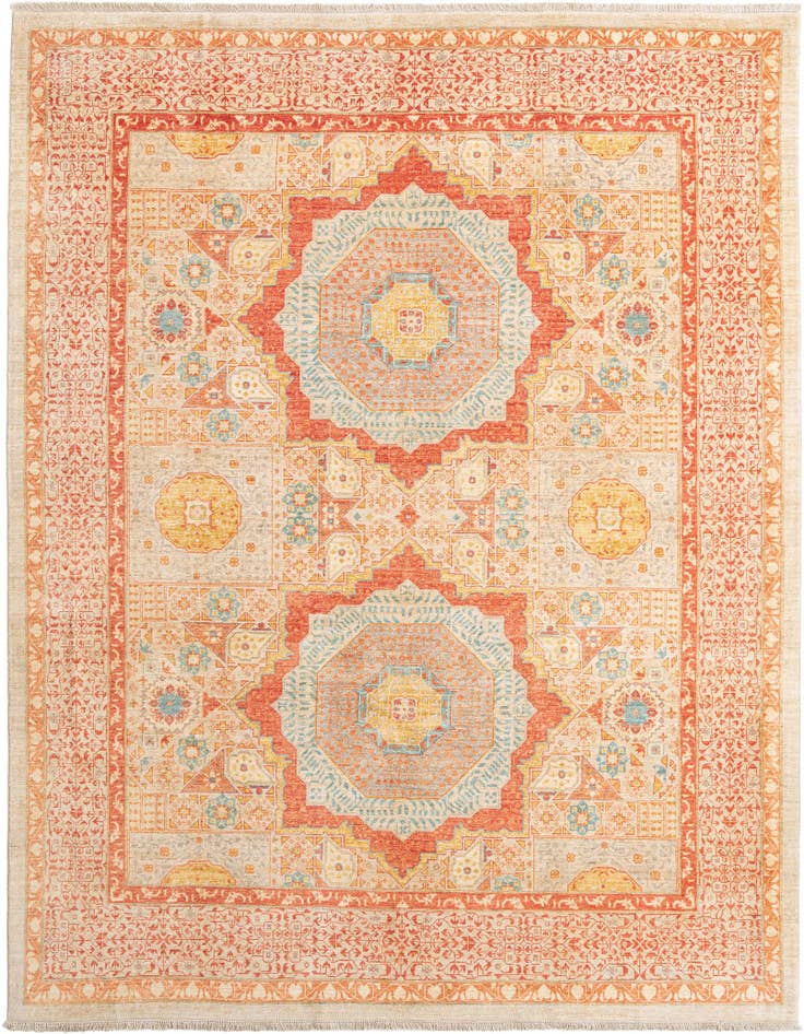 Detail image of 8' 3 x 10' 1 Hand Knotted Mamluk Rug